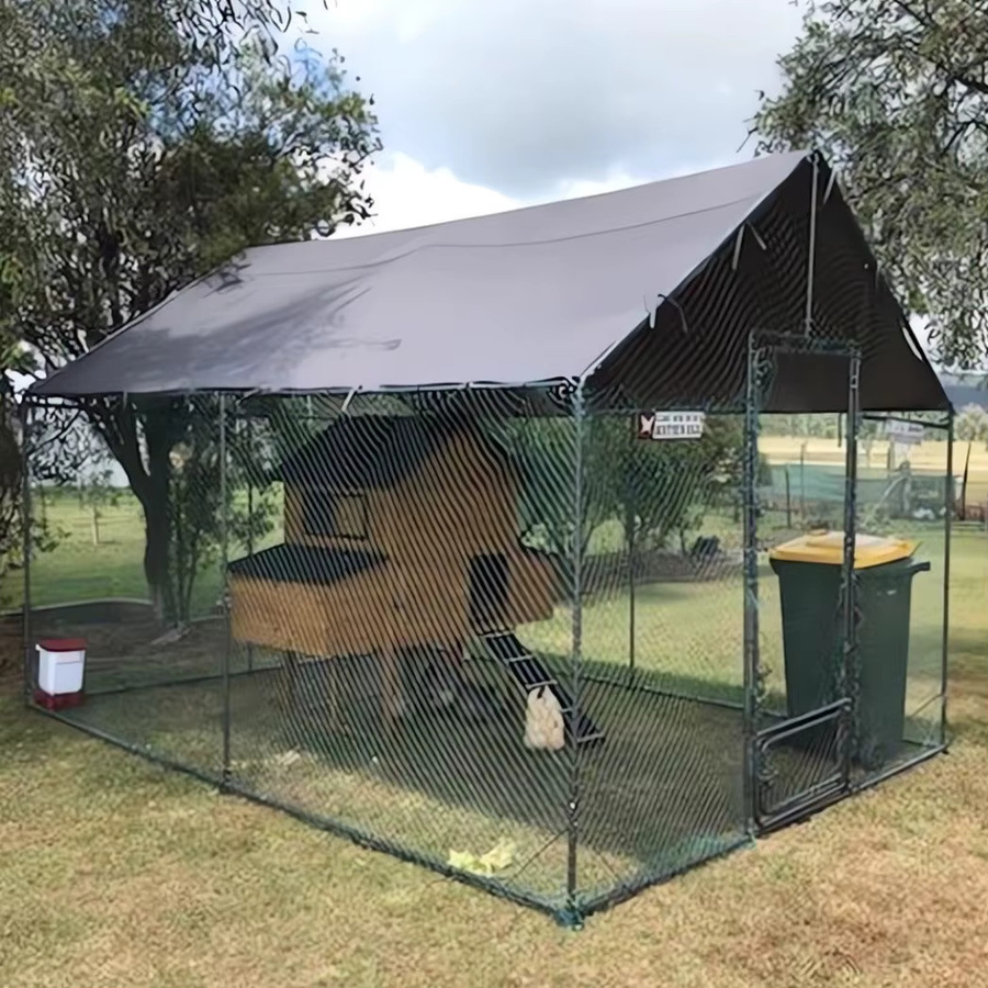 BORWART Outdoor-Hühnerstall mit großem Metall-Hühnerauslauf und wasserdichter Abdeckung - Bild 2