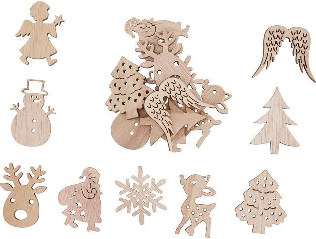 VBS Streuteile Wintermotive Silas aus Sperrholz in Beige - Bild 1