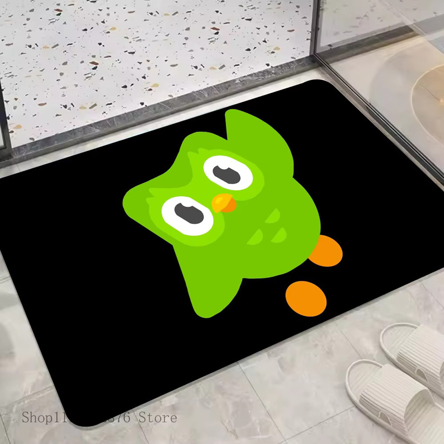 Saugfähige und rutschfeste Bodenmatte Duolingo Owl Duo für dein Zuhause oder Badezimmer - Bild 4