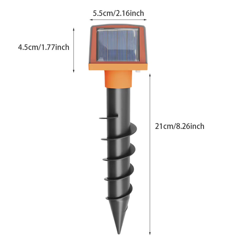 SAIJZEK Solarbetriebener Rattenvertreiber für den Außenbereich IP66 mit Maulwurf- und Schlangenabwehr für Garten und Hof - Bild 4