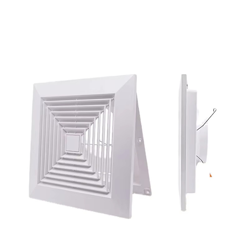 Quadratischer Klimaanlagen-Diffusor aus ABS-Kunststoff für die Deckenmontage, weiß - Bild 3