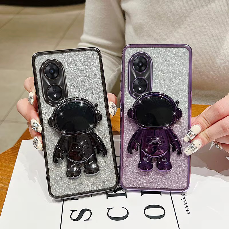 Astronaut Handyhülle für OPPO A18 A16S A11S A16 A32 A33 A38 F19Pro F25Pro in Schwarz - Bild 5