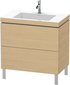 Duravit Waschtischunterschrank L-Cube c-bonded mit 2 Auszügen, bodenstehend, B/T: 80 x 48 cm - Bild 1