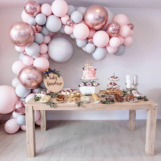 Alvparty Ballon Girlande Set aus 100 Latex Luftballons in Rosa und Blau für Hochzeit, Geburtstag und Party-Dekoration - Bild 1