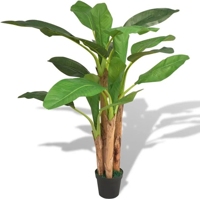 furnicato Künstlicher Bananenbaum in Grün mit Kunststofftopf, Höhe: 175 cm - Bild 1