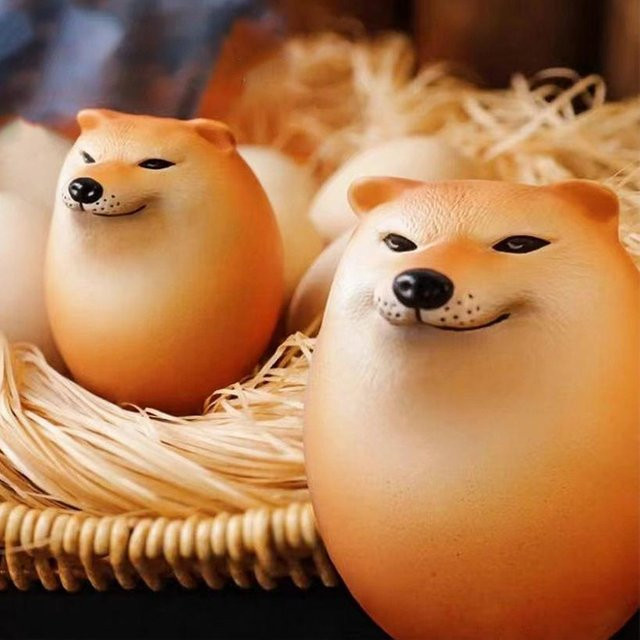 BC Pet Supplies Shiba Inu Hund Ei Squishy Knetspielzeug, orange - Bild 1