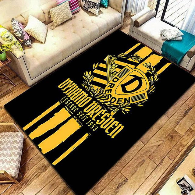 Rutschfester Teppich SG Dynamo Dresden von My City Home, Schwarz, B: 120 cm, T: 100 cm - Bild 1
