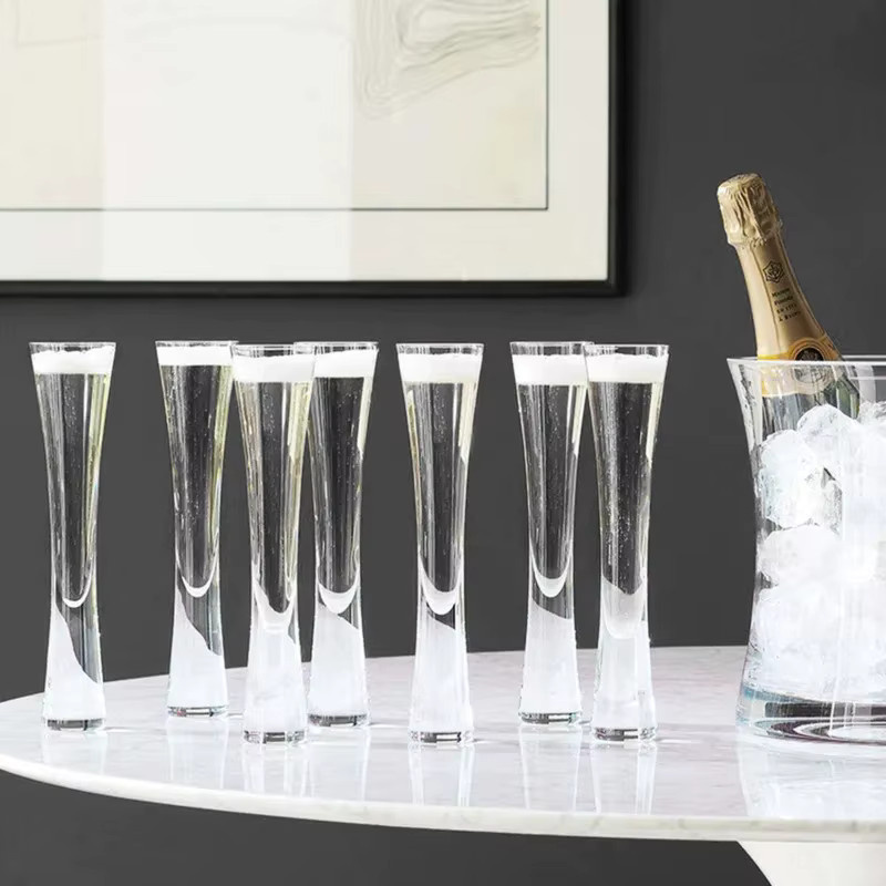 LOULONG Champagnergläser Flöten aus Glas in Transparent - Bild 4