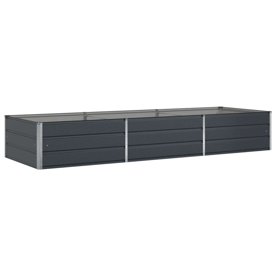 vidaXL Pflanzkübel aus verzinktem Stahl in Anthrazit, B: 195 cm, T: 100 cm, H: 45 cm - Bild 2