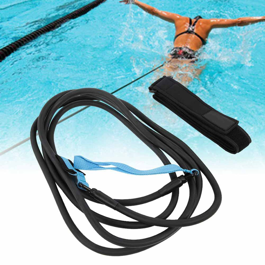 KEEP DIVING Schwimmwiderstandsgurt Trainingsgerät aus Naturlatex und Neopren in Schwarz und Blau, Länge: 4 m - Bild 4
