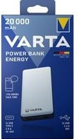 Varta Power Bank Energy 20000 Externer Akku mit 20000 mAh, 15W, USB-C, USB-A und Micro-USB, Weiß/Schwarz - Bild 2