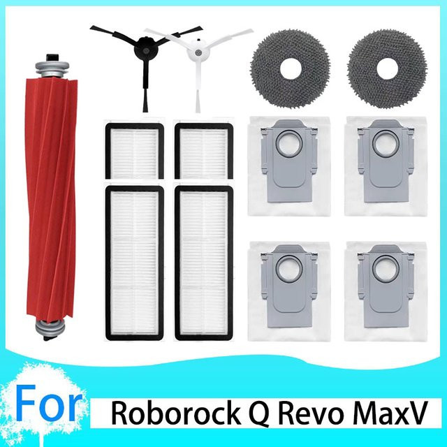 Roborock Q Revo S Q Revo Pro Q Revo MaxV Saugroboter Zubehör Set mit Hauptbürste Seitenbürsten und Moppfiltern in Multicolor - Bild 1