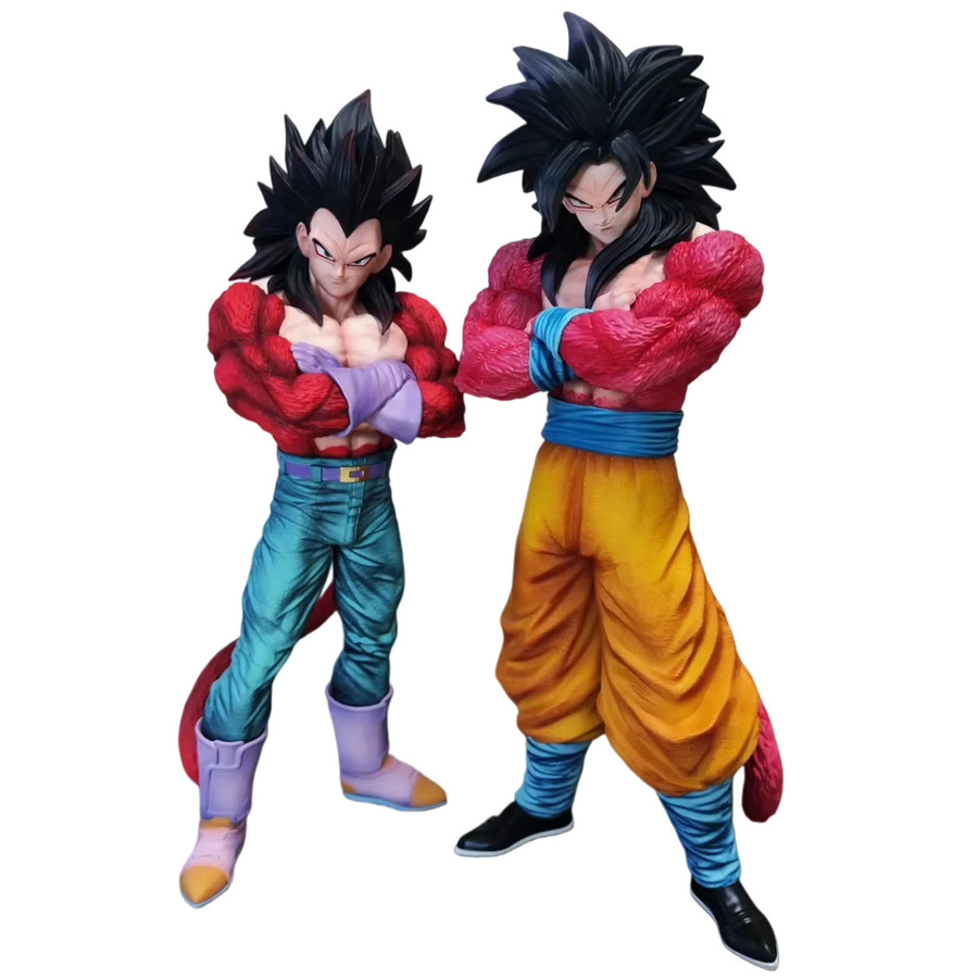 JT Dragon Ball Saiyajin 4 Goku Vegeta, Doppelköpfige Statue Figur, PVC-Modell - Bild 4