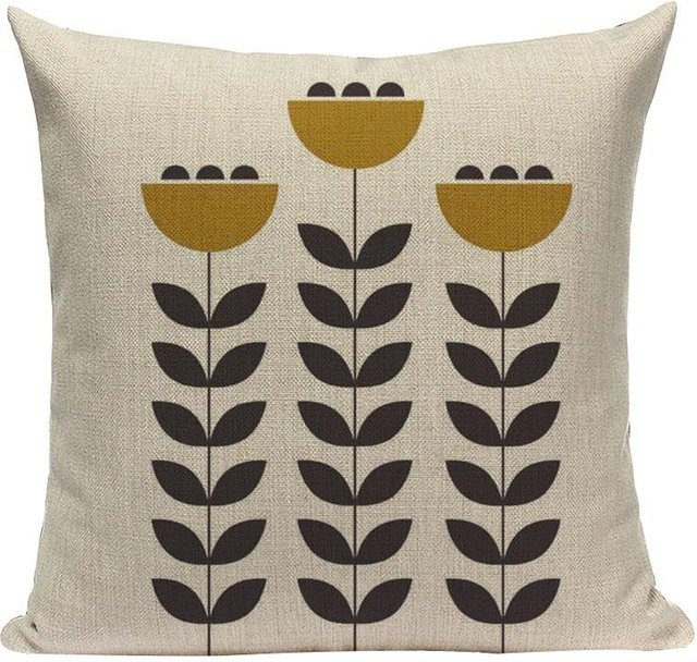 GUOYU HOMEDECOR Kissenbezug mit geometrischem Design in Grau und Beige, B/B/H: 45,72 x 45,72 x 0 cm - Bild 1