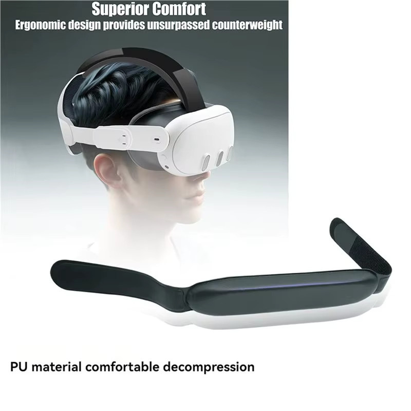 BOBOVR 2er-Set VR-Kopfbandpolster mit Druckentlastung in Schwarz für Meta Quest 2 und 3 Elite Straps von BOBOVR und KIWI Design - Bild 3