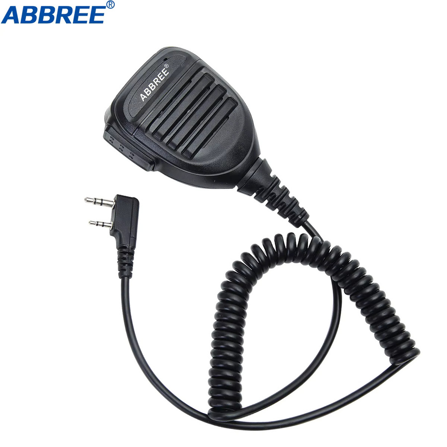 ABBREE Walkie Talkie Lautsprecher Mikrofon Wasserdicht PTT Mic in Schwarz für UV-5R UV-16 UV-13 UV-21 UV17 QuanSheng UV-K5 UV-K6 - Bild 2