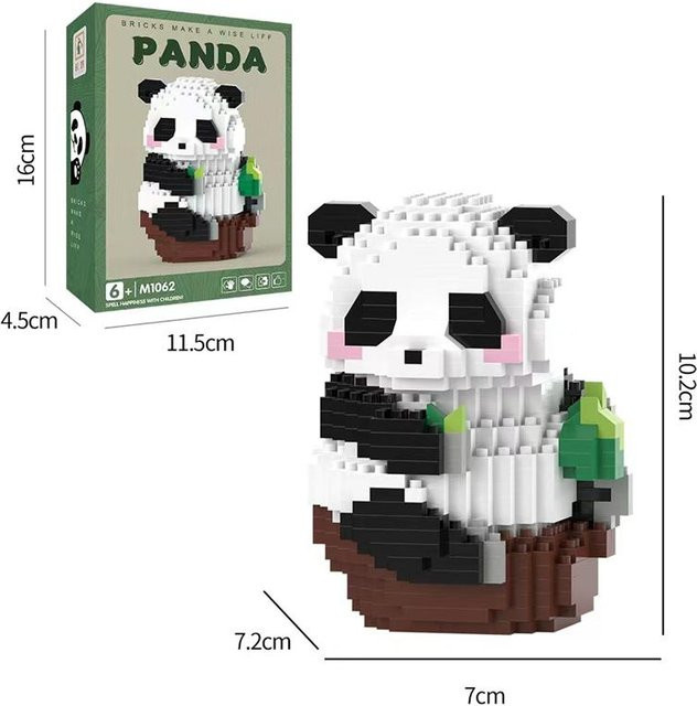 Yiran toy Chinesischer Riesenpanda Bausteine Blumen, Puzzle, ab 6 Jahren - Bild 1