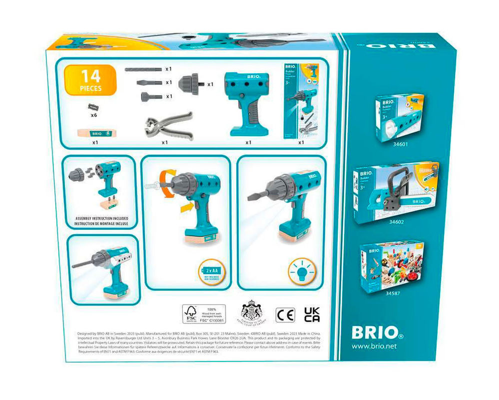 BRIO Builder Spiel Akkuschrauber aus Holz für Kinder - Bild 4