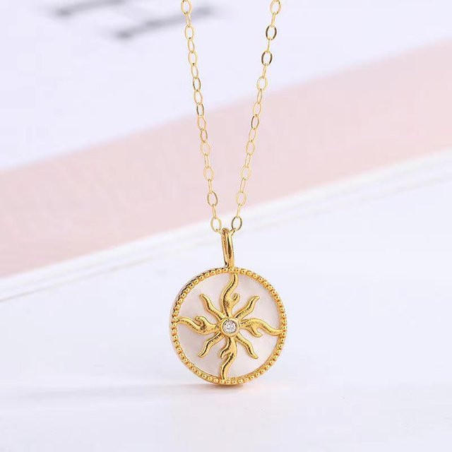 Anhänger Sonnenblume, 750 Gold, Damen - Bild 1