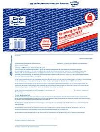Avery Zweckform Bestellung zum Datenschutzbeauftragten, A4, selbstdurchschreibend, 2-fach-Satz, blau - Bild 1