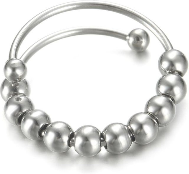 Edelstahl Ringe, Perle, Silber, Unisex - Bild 1