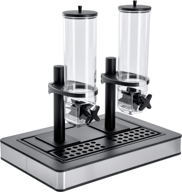 VEGA Müslispender Fundale doppelt, GN 1/1, 2x 4l, Edelstahl/Anthrazit/Transparent/Schwarz, B/T/H: 63,0 x 42,5 x 64,7 cm - Bild 1