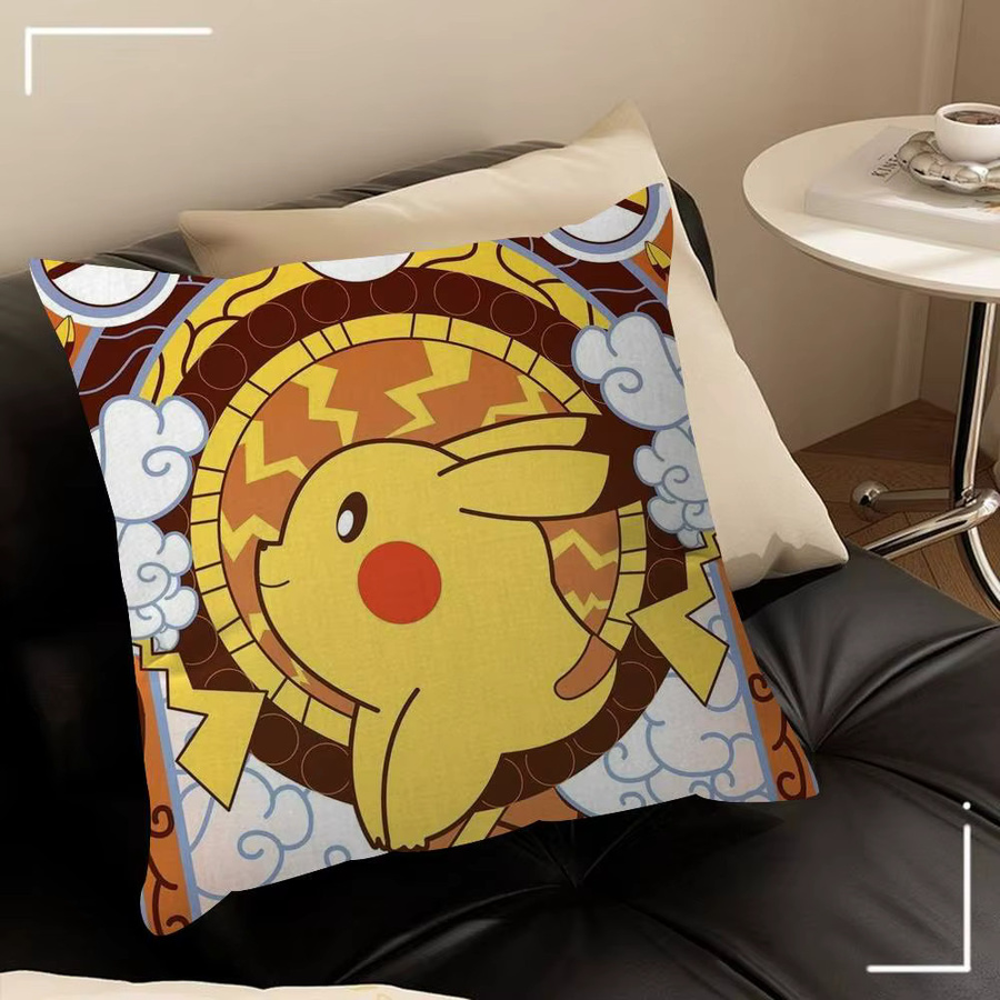 KAYOU Pikachu Kissenbezug quadratisch mehrfarbig B/H: 30 x 30 cm - Bild 4
