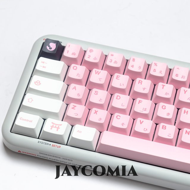 Jcm Sakura Keycaps Pink Dye Sub Keycap Set für mechanische Gaming Tastaturen und 7u Split Alice Tastaturen - Bild 1
