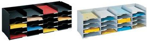 PAPERFLOW Sortierstation Formularbox mit 20 Fächern in Schwarz aus Polystyrol inklusive Etiketten und Etikettenhalter - Bild 1