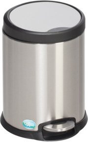 VAR Mülleimer Tret-AS mit Deckel in Silber, 5 l, Edelstahl - Bild 1