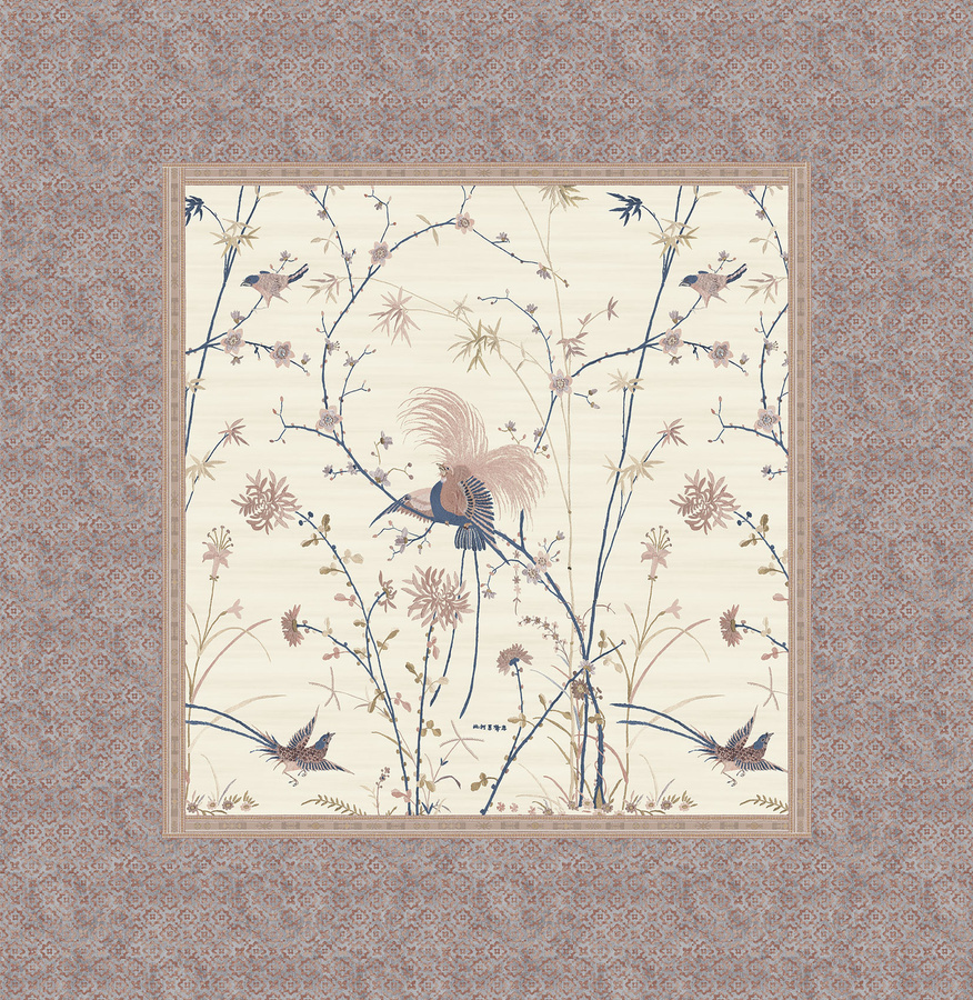 Bassetti Tischdecke Twill FONG in Creme mit floralem Muster aus Baumwolle - Bild 1