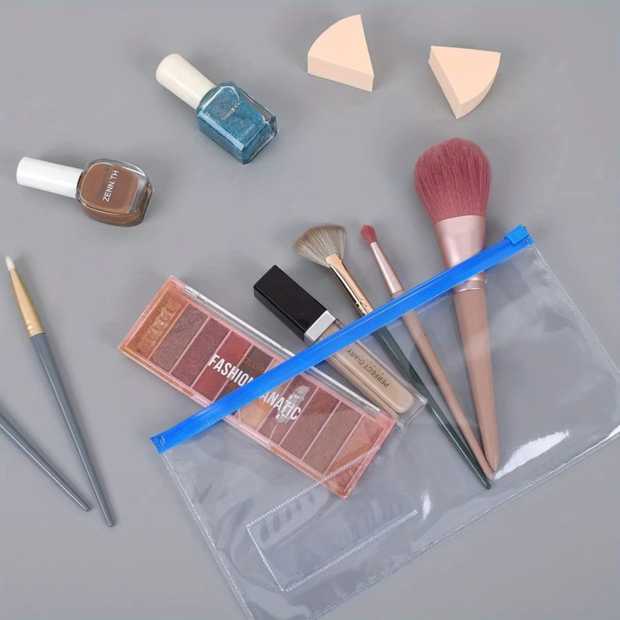 Transparente Dokumententaschen mit Reißverschluss und Etikettentasche aus Kunststoff für A6-Aktenordner, ideal für Büro, Schule und Reisen - Bild 2