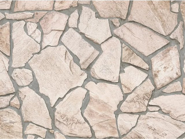 Vliestapete A.S. Création Woodn Stone in Steinmaueroptik Beige-Braun mit FSC-Zertifizierung - Bild 1