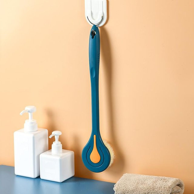 Dummer-home Körper-Badepinsel mit langem Griff, Blau - Bild 1