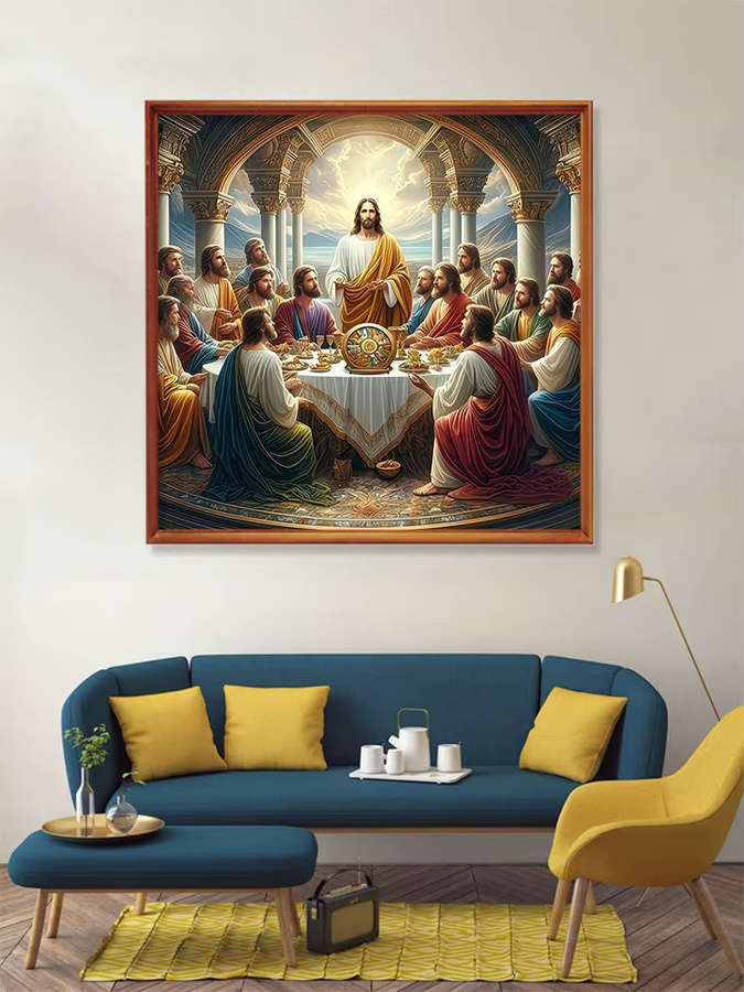 EverShine DIY Diamantmalerei Das letzte Abendmahl 5D Vollbohr-Stickerei Mosaik Motiv Jesus in Multicolour B/B/B: 20 x 20 x 20 cm - Bild 3