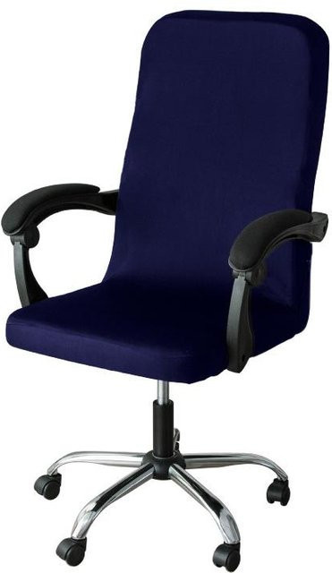 Bestbags Elastischer Stuhlbezug für Büro- und Gaming-Drehstühle, Blau, Waschbarer Spandex-Überzug für Sessel und Arbeitszimmer - Bild 1