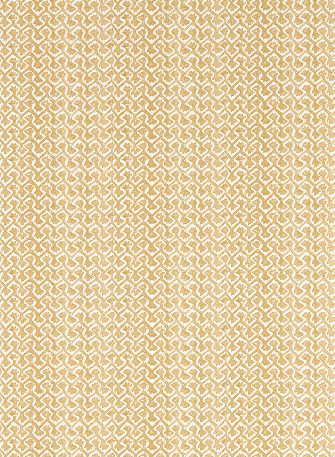 Clarke & Clarke Wallpaper Kalpa in Antique mit botanischem und floralem Design in Gelb und Gold, Non-Woven - Bild 1