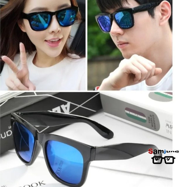 Samjune Sonnenbrille, Vollrand, Square, Schwarz, Unisex, Kunststoff - Bild 1