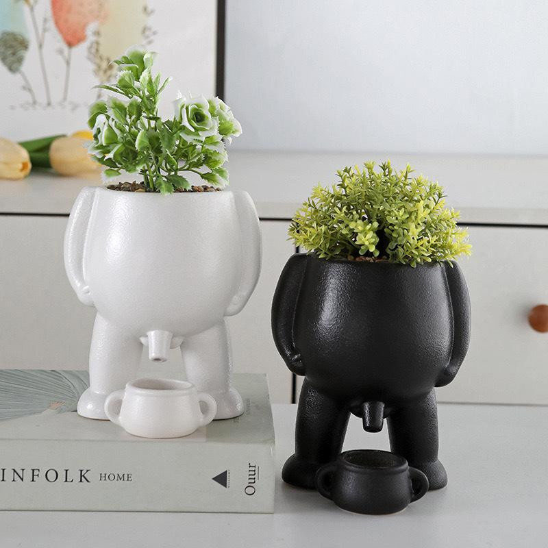 Keramik-Blumentopf von Yiran Furniture für Sukkulenten und Tischdekoration - Bild 2