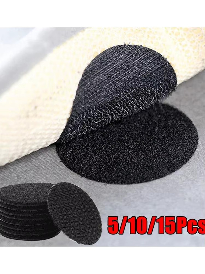 Velcroo Selbstklebende Hakenschlaufen-Befestigungsband-Aufkleber, rutschfeste Punkte für Bettlaken, Sofa, Matte und Teppich, 60 mm - Bild 6