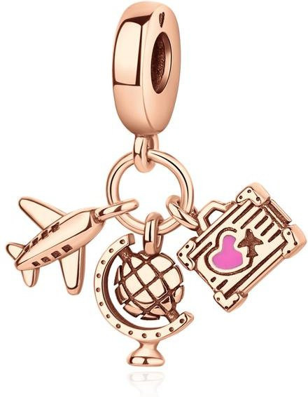 FOXANRY Jewelry Charms Kamera Koffer London Bus Anhänger, 925 Silber, Damen - Bild 1