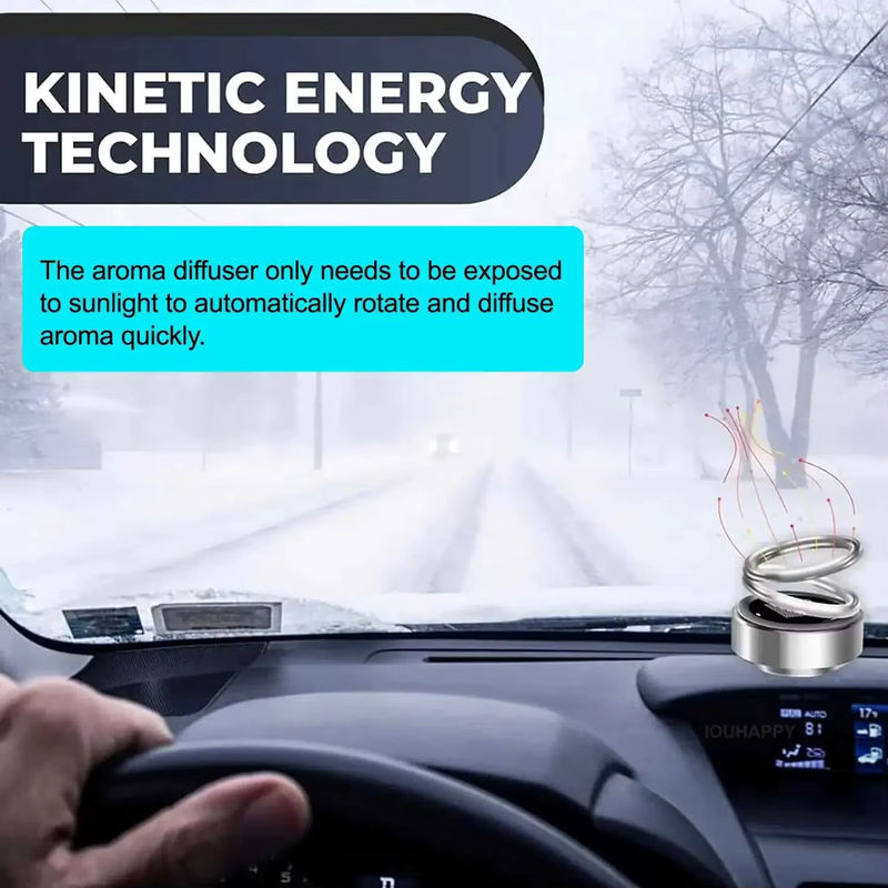 Solar Auto Parfüm Diffusor mit rotierenden Doppel-Ringen zur Aromatherapie als Auto Dekoration Innenzubehör in Rot, Blau oder Schwarz - Bild 3