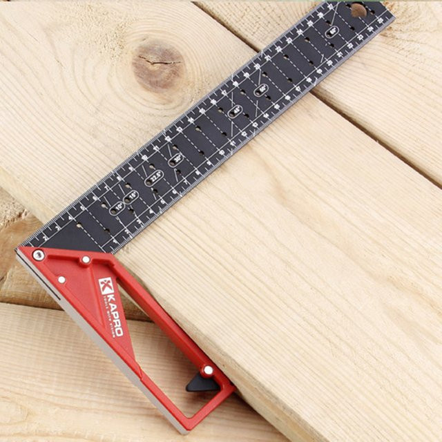 Hochpräzises Mehrwinkel-Messlineal aus Metall für die Holzbearbeitung, professionelles rechtwinkliges Messwerkzeug - Bild 1