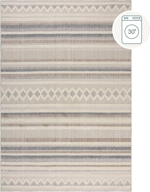Flair Rugs Kurzflorteppich Everette Waschbar Beige-Grau B: 194 cm, T: 290 cm - Bild 1
