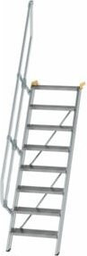 Günzburger Aluminium-Treppe mit 8 Stufen in Silber, 60 Grad Neigungswinkel - Bild 1
