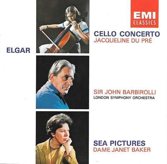 Elgar Cellokonzert und Sea Pictures CD von EMI mit Du Pré, Baker und Barbirolli, Klassik, Schwarz - Bild 1