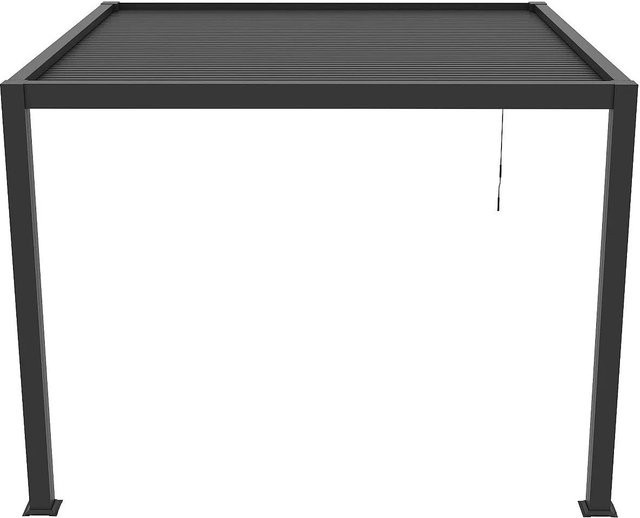 Vente-unique Anlehnende Pergola Serado aus Aluminium in Anthrazitgrau, Breite: 308 cm, Höhe: 250 cm - Bild 1
