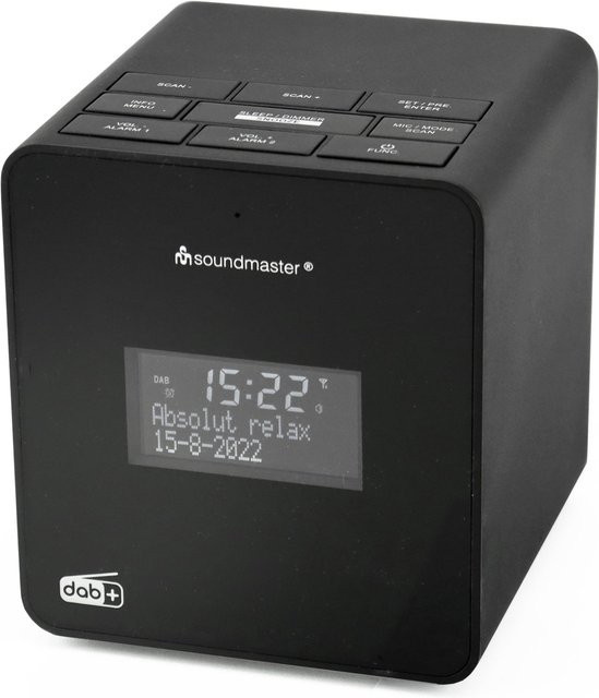 Soundmaster DAB+ Radiowecker UR109 Schwarz - Bild 1