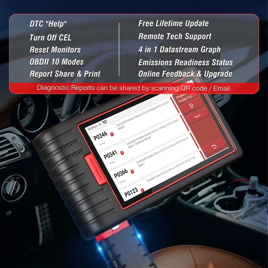 THINKCAR ThinkScan Max 2 OBD2-Diagnosetool in Schwarz mit CANFD-Unterstützung für ECU-Codierung, DPF- und IMMO-Reset sowie GM 2023 AF Funktionen - Bild 3