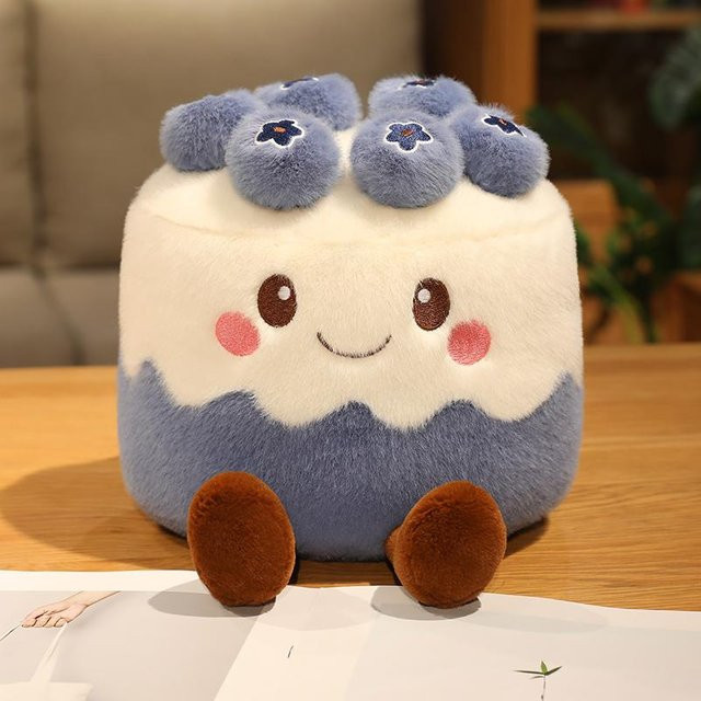 Yiran toy Kawaii Kuchen Erdbeer Plüschtier, Puppe, Kissen - Bild 1
